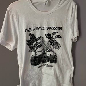 A Front Bottoms white T-shirt. Size Large.